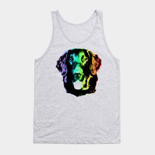 Rainbow Flat-Coated Retriever Tank Top